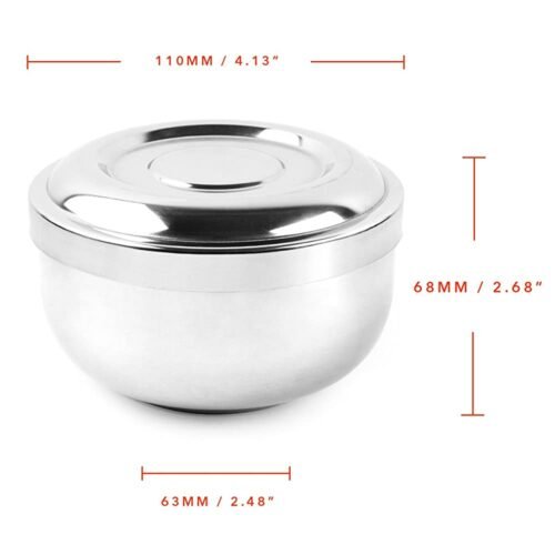 Alternative view of Shaving Bowl with Cover in Stainless Steel