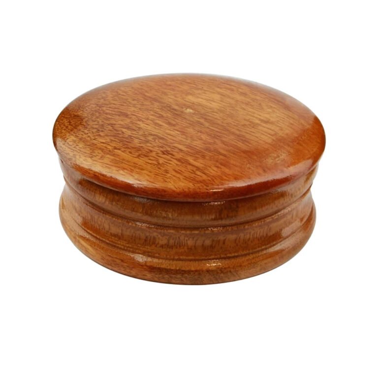 Stylo Wood Shaving Bowl with Lid – Wooden Shaving Soap Bowl for Men