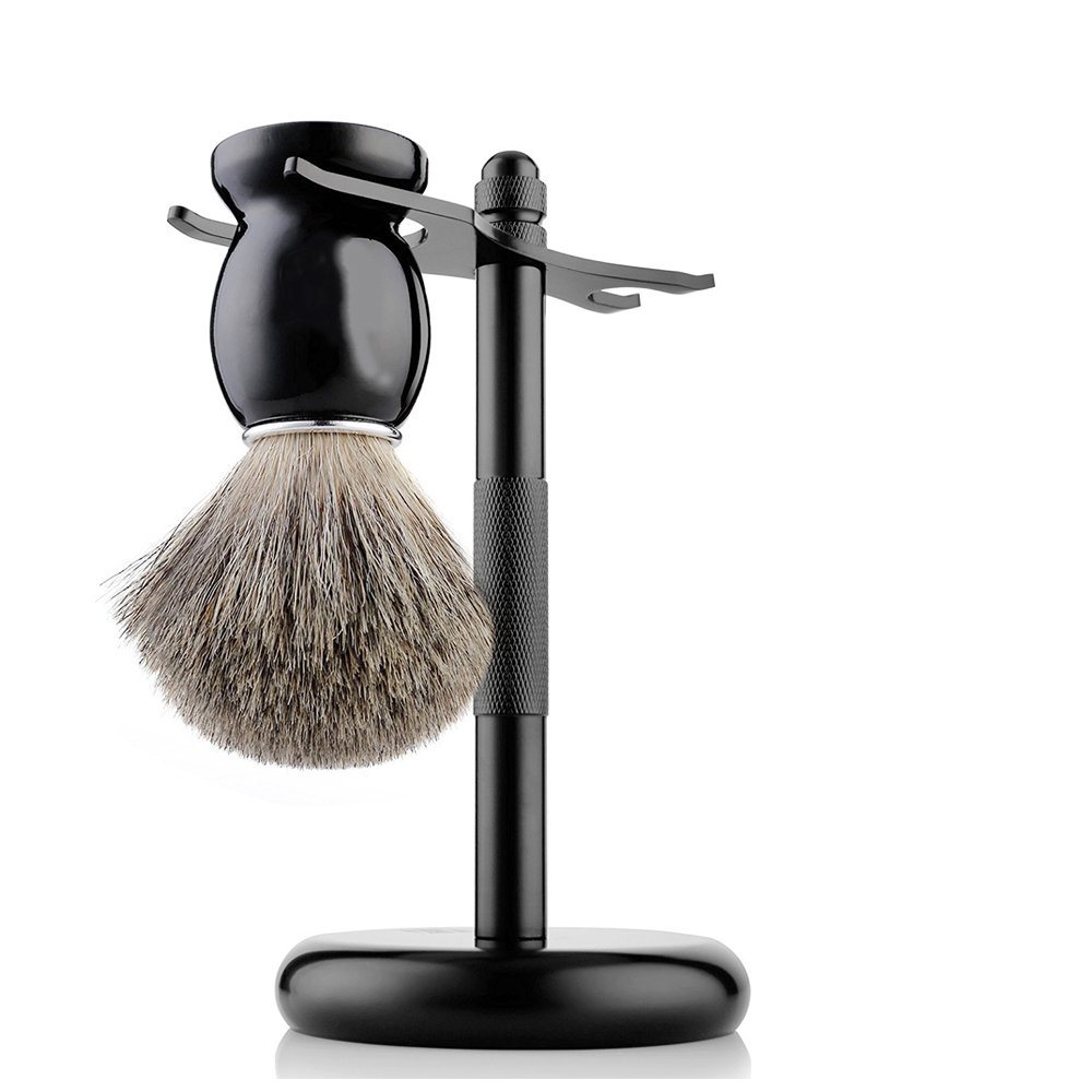 Black Coated Shaving Stand – Durable Metal Razor Holder