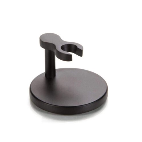 Black & Chrome Shaving Stands – Premium Double-Color Razor & Brush Holder