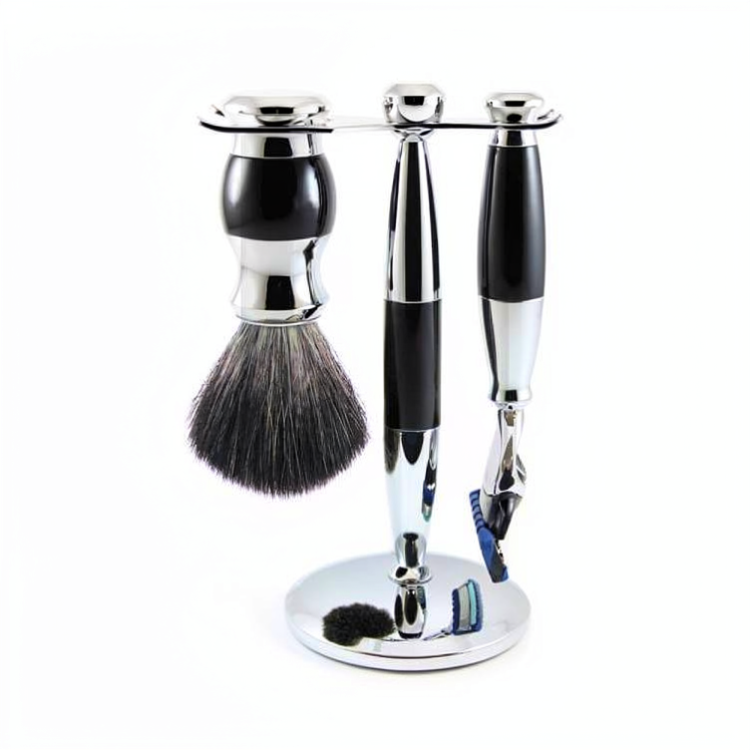 Fusion Chrome Plated with Colors Shaving Set – Premium Men’s Wet Shaving Kit