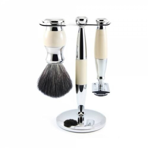 Chrome Plated Double Edge Shaving Set – Classic Safety Razor & Grooming Kit
