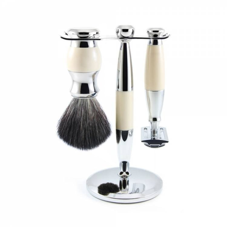 Chrome Plated Double Edge Shaving Set – Classic Safety Razor & Grooming Kit