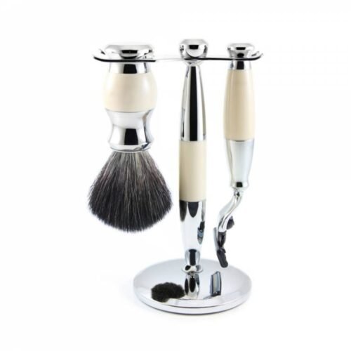 Mach 3 Chrome Plated with Colors Shaving Set – Premium Men's Razor & Grooming Kit