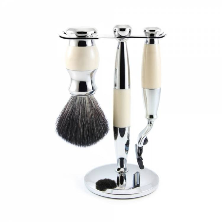 Mach 3 Chrome Plated with Colors Shaving Set – Premium Men's Razor & Grooming Kit