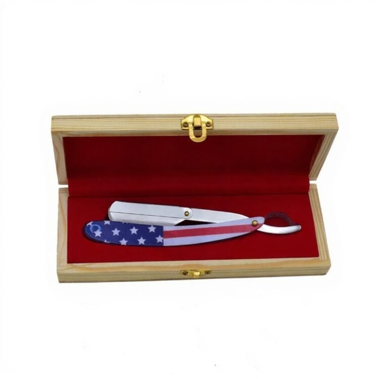 Straight Razor Wooden Box – Premium Storage Case for Shaving Razors