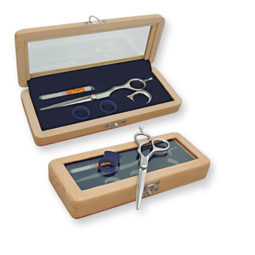 Mustache And Beard Scissors with Wooden Case – Precision Grooming Shears