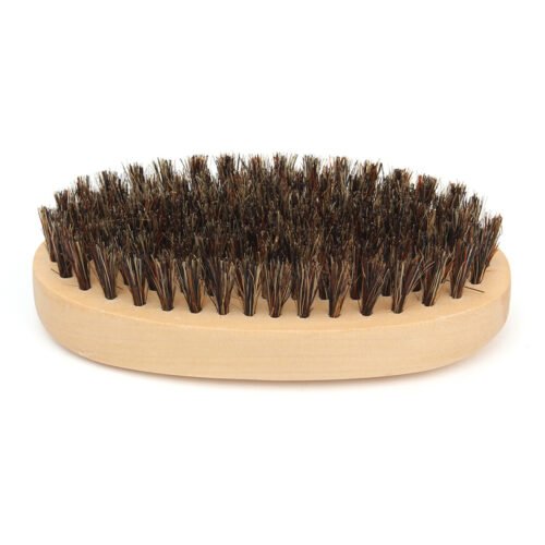 Military Style 100% Boar Bristle Beard Brush – Firm Grooming Brush for Men