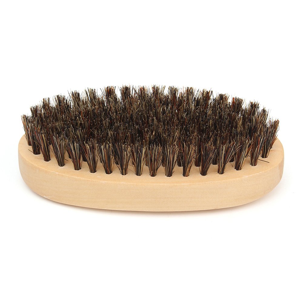 Military Style 100% Boar Bristle Beard Brush – Firm Grooming Brush for Men