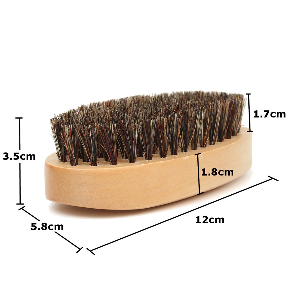 Military Style 100% Boar Bristle Beard Brush - Image 3