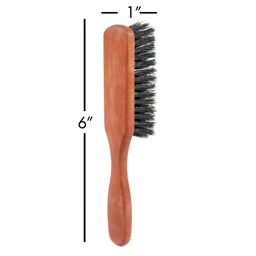 Boar Bristle Beard and Mustache Brush with Handle - Image 2