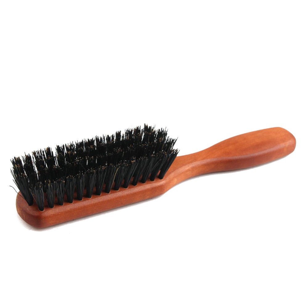 Boar Bristle Beard and Mustache Brush with Handle – Grooming Brush for Men