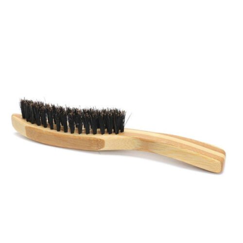 Natural Wooden Hair Brush for Men with Handle