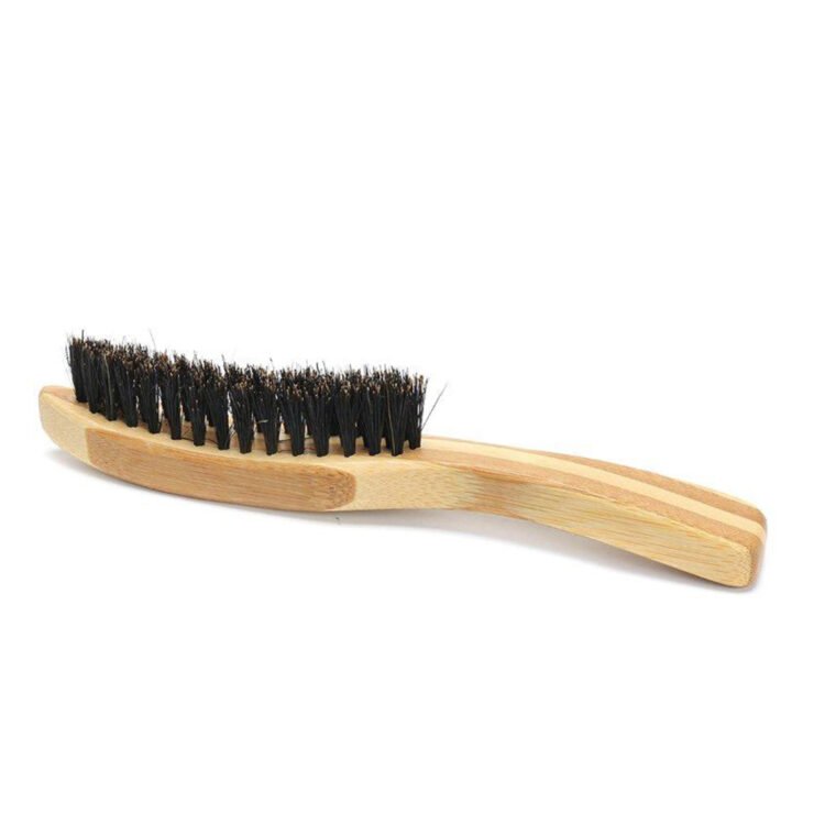 Natural Wooden Hair Brush for Men with Handle