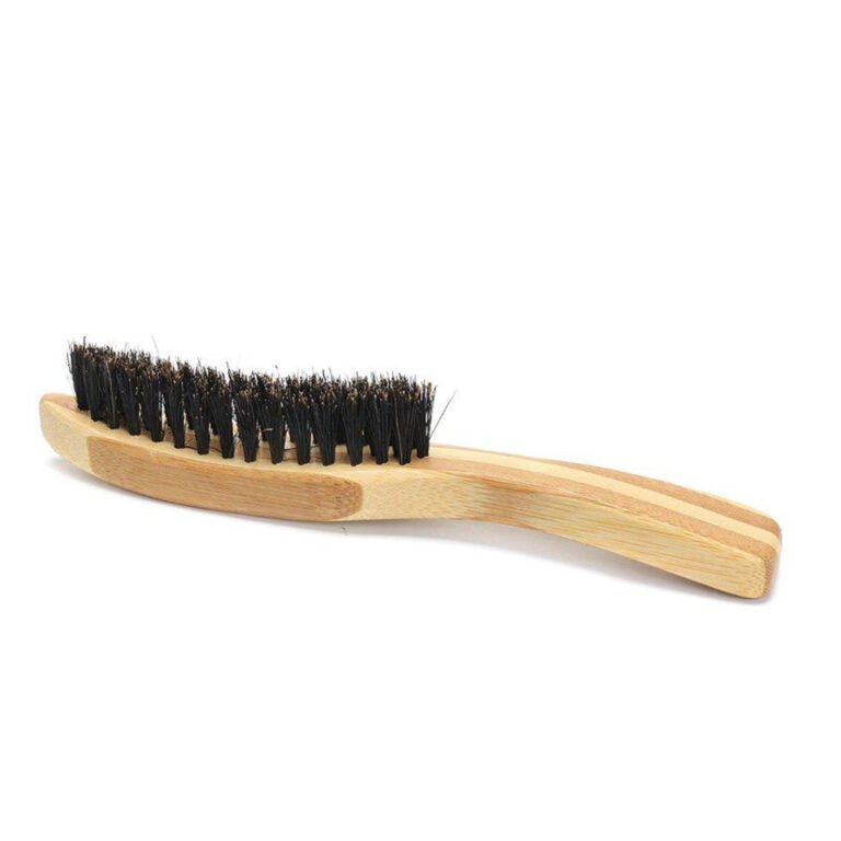 Natural Wooden Hair Brush for Men with Handle