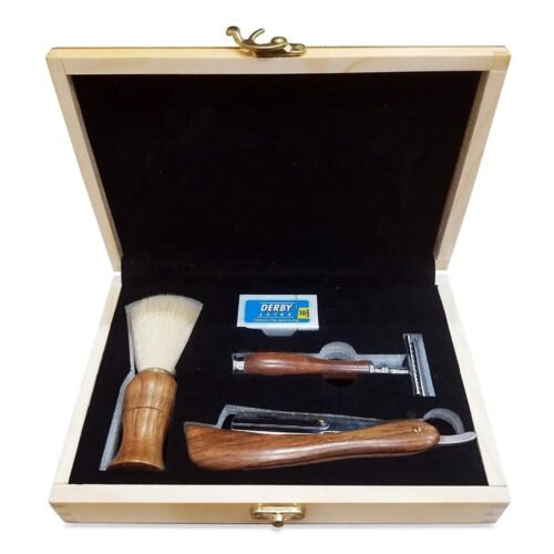 Men’s Shaving Set with Wooden Gift Box – Premium Traditional Wet Shaving Kit