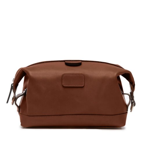 Full Grain Leather Toiletry Bag – Premium Travel Wash Bag for Men & Women