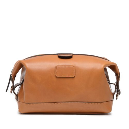 Alternative view of Leather Handmade Travel Toiletry Bag