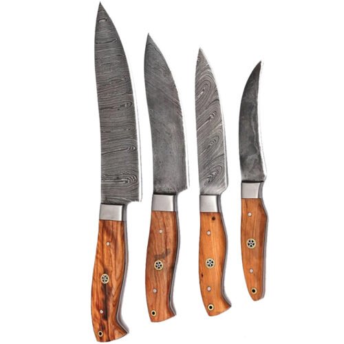 Leo Beauty Pro 4pcs Damascus Kitchen Knife Set
