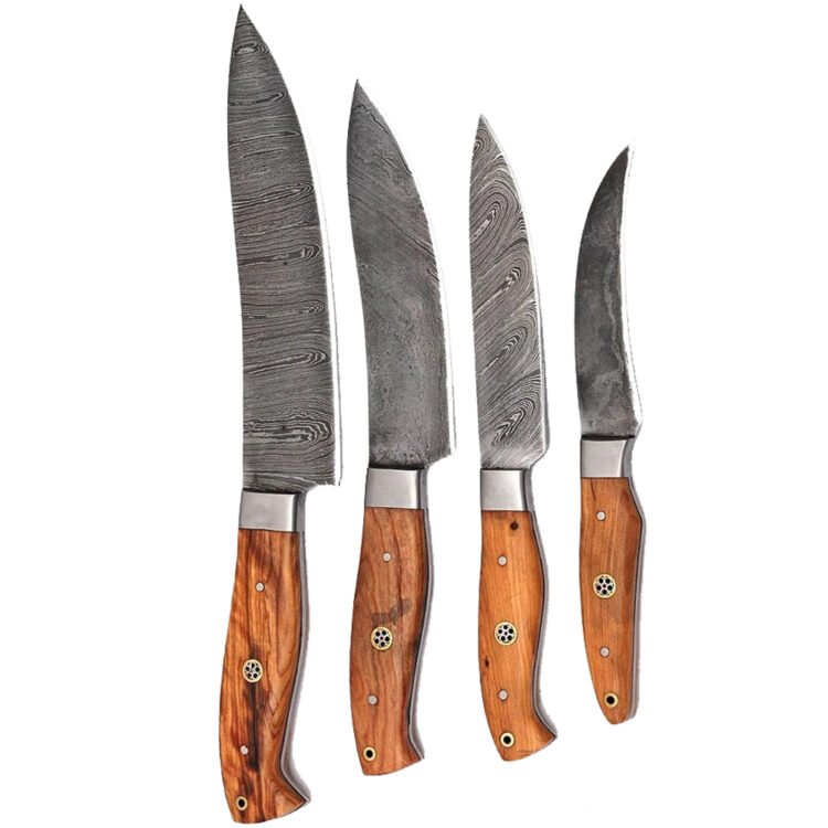 Leo Beauty Pro 4pcs Damascus Kitchen Knife Set
