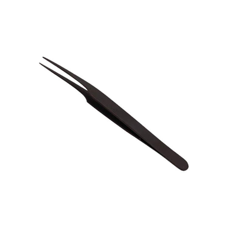 Leo Beauty Pro Black Plasma Coated Eyelash Extension Tweezers Set