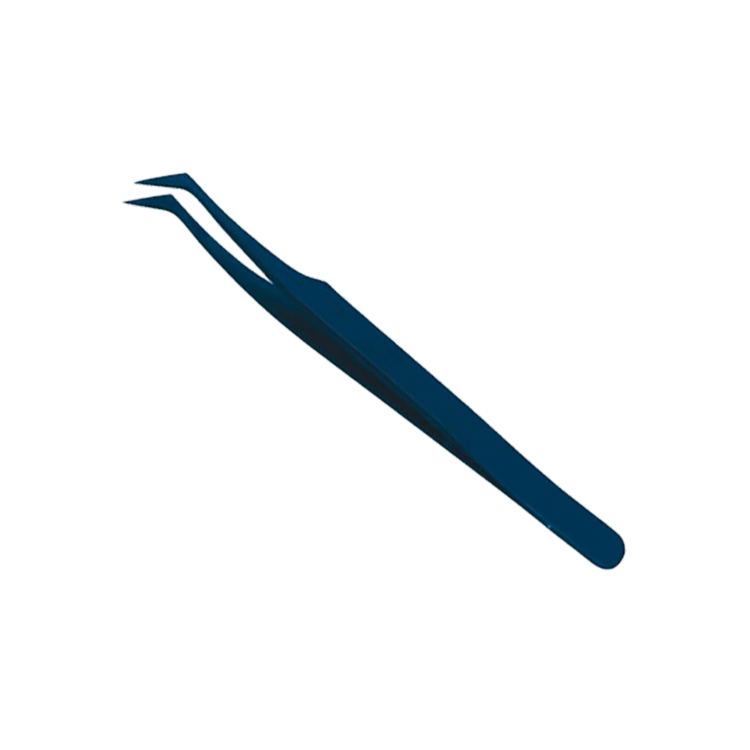 Leo Beauty Pro Blue Plasma Coated Eyelash Extension Tweezers Set