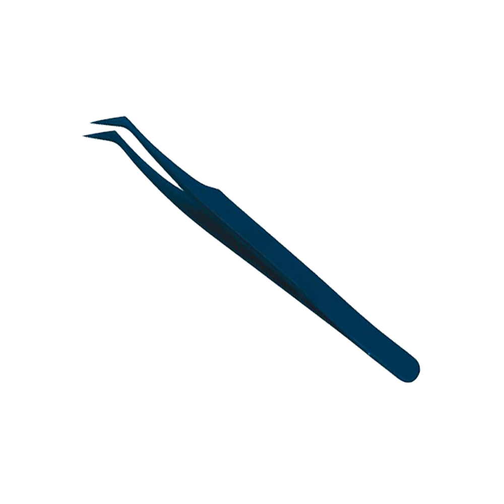 Leo Beauty Pro Blue Plasma Coated Eyelash Extension Tweezers Set