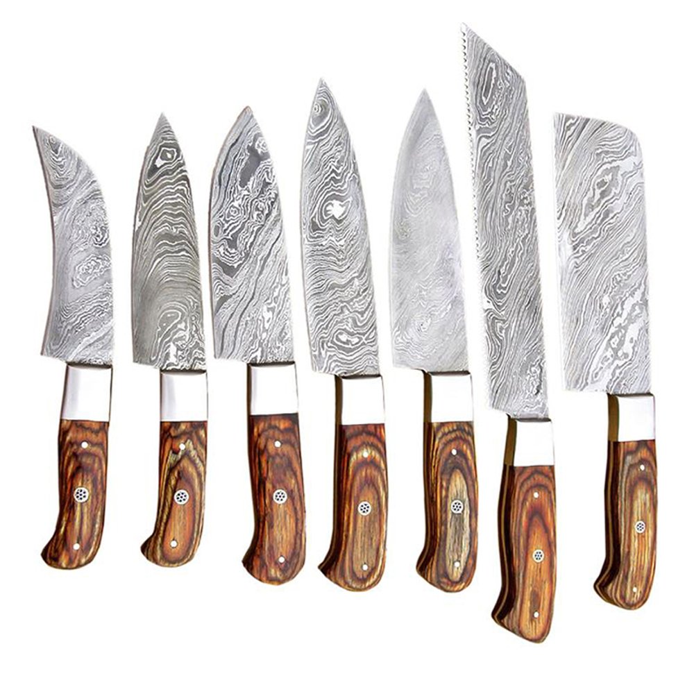 Leo Beauty Pro Handmade Damascus Chef Knife Set