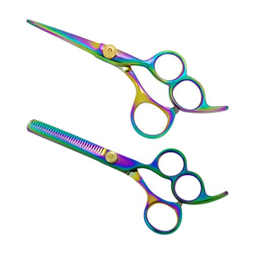 Leo Beauty Pro 3 Ring Multi-Color Barber Hair Cutting Scissors