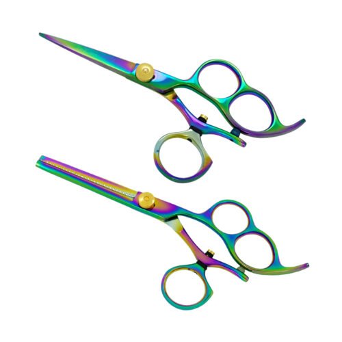 Leo Beauty Pro 3 Ring Multi-Color Hair Cutting Scissors