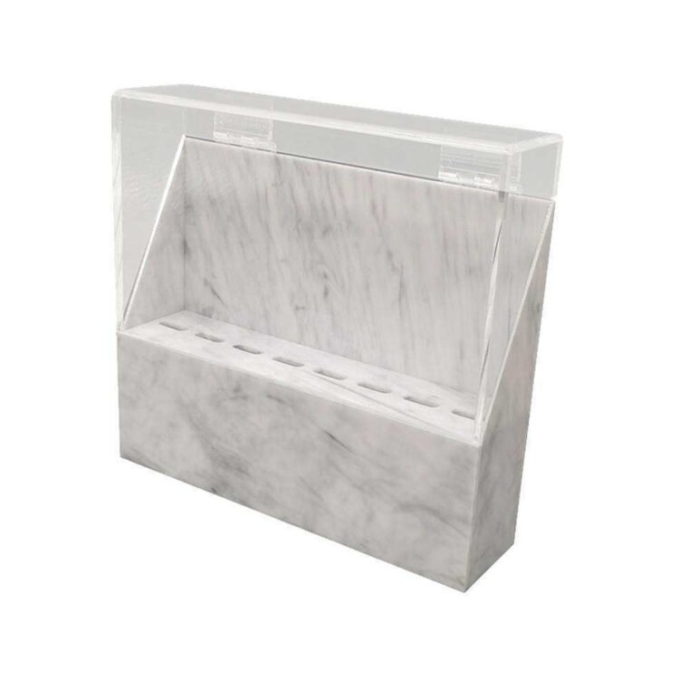 Leo Beauty Pro Marble Eyelash Extension Tweezer Stand Acrylic Holder Display Lash Tools Tweezers Storage Box
