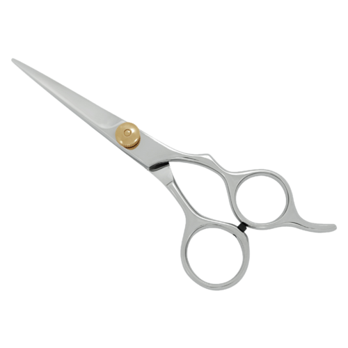 Ergonomic offset handle and adjustable tension screw on Pro Barber Hair Scissors And Shears LBP-3029