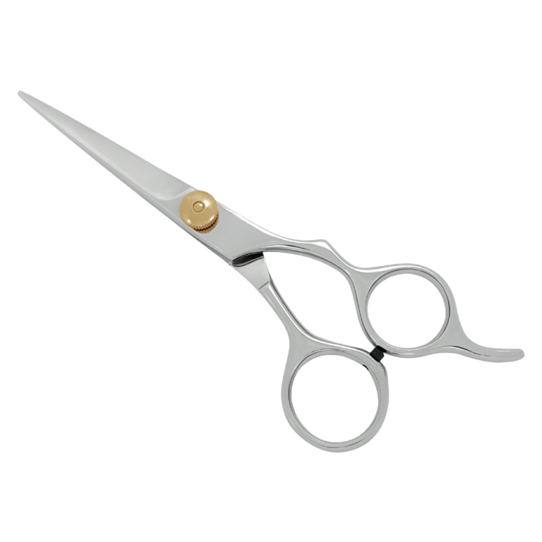 Ergonomic offset handle and adjustable tension screw on Pro Barber Hair Scissors And Shears LBP-3029