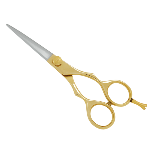 Ultra-sharp convex razor edge blade on Pro Gold Barber Hair Scissors and Shears LBP-3031