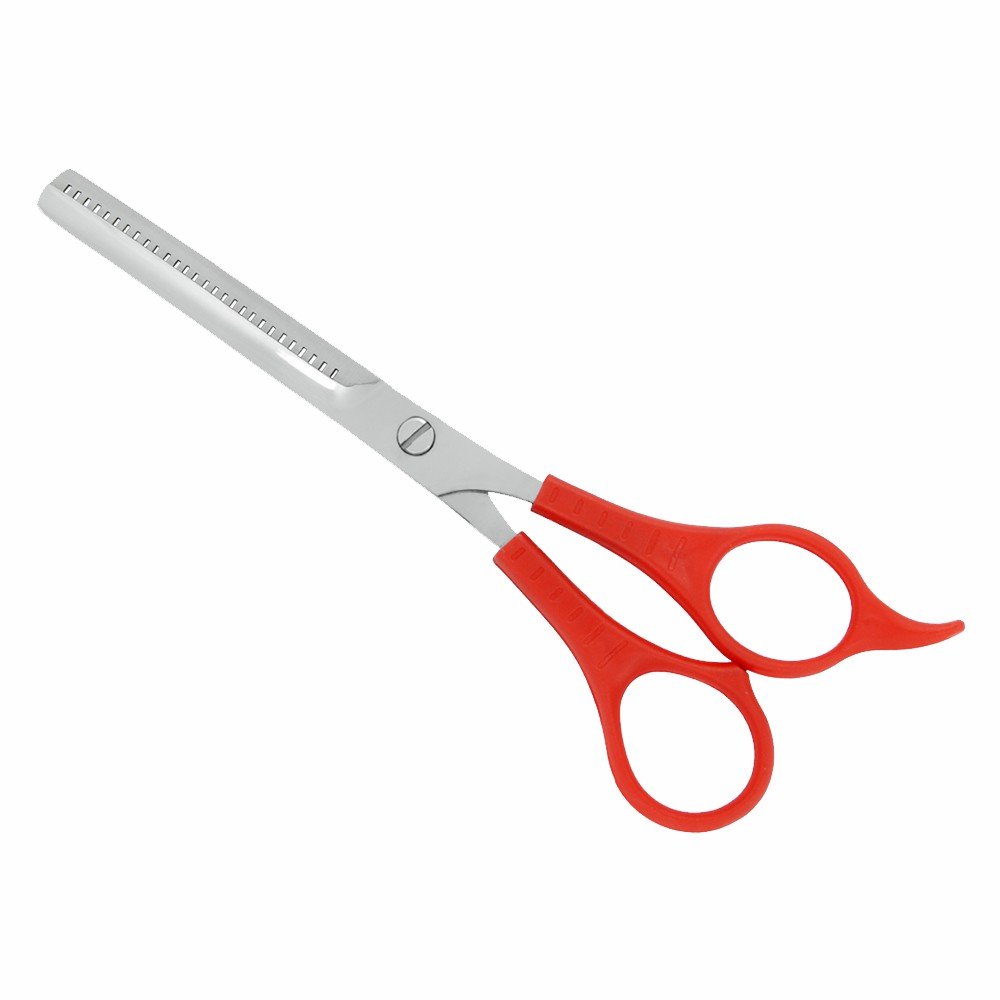 Pro Red Plastic Handle Thinning Scissors and Shears LBP-3673 product display