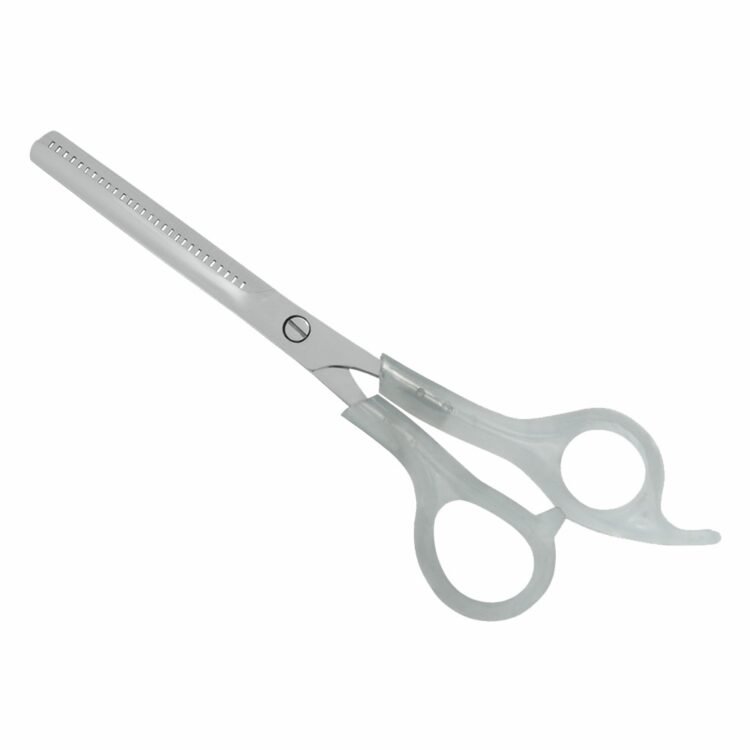 Pro White Plastic Handle Thinning Scissors and Shears LBP-3676 product display