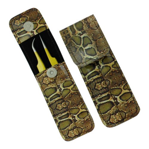 Professional Quality Eyelash Tweezers Set with Magnet Button Pouch LBP-6454 product display