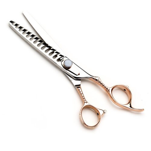 Professional Rose Gold Pet Dog Grooming Scissors LBP-3746 product display