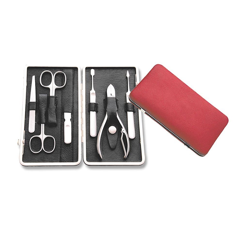 Leo Beauty Pro 7 Piece Manicure Leather Kit