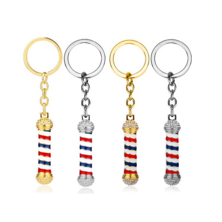 Leo Beauty Pro Barber Pole Key Chain